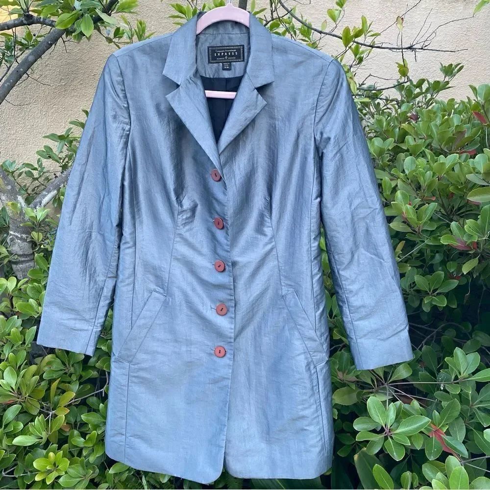 ExpressโCompagnieโInternationaleย SilverโTrenchโCoat.โSizeโ5/6.โEUC!